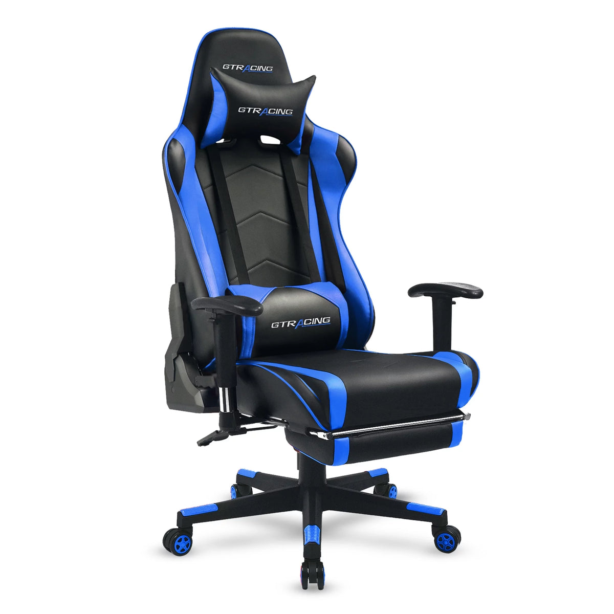 Red PU Leather Gaming Chair with Footrest I827