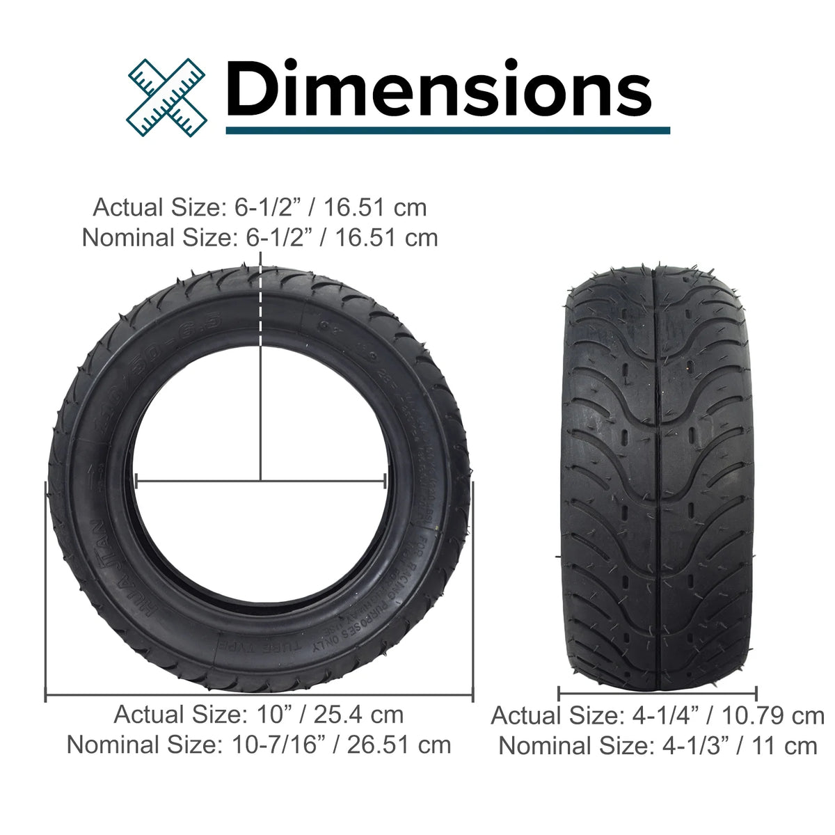 110/50-6.5 Tire for Mini Bikes W283