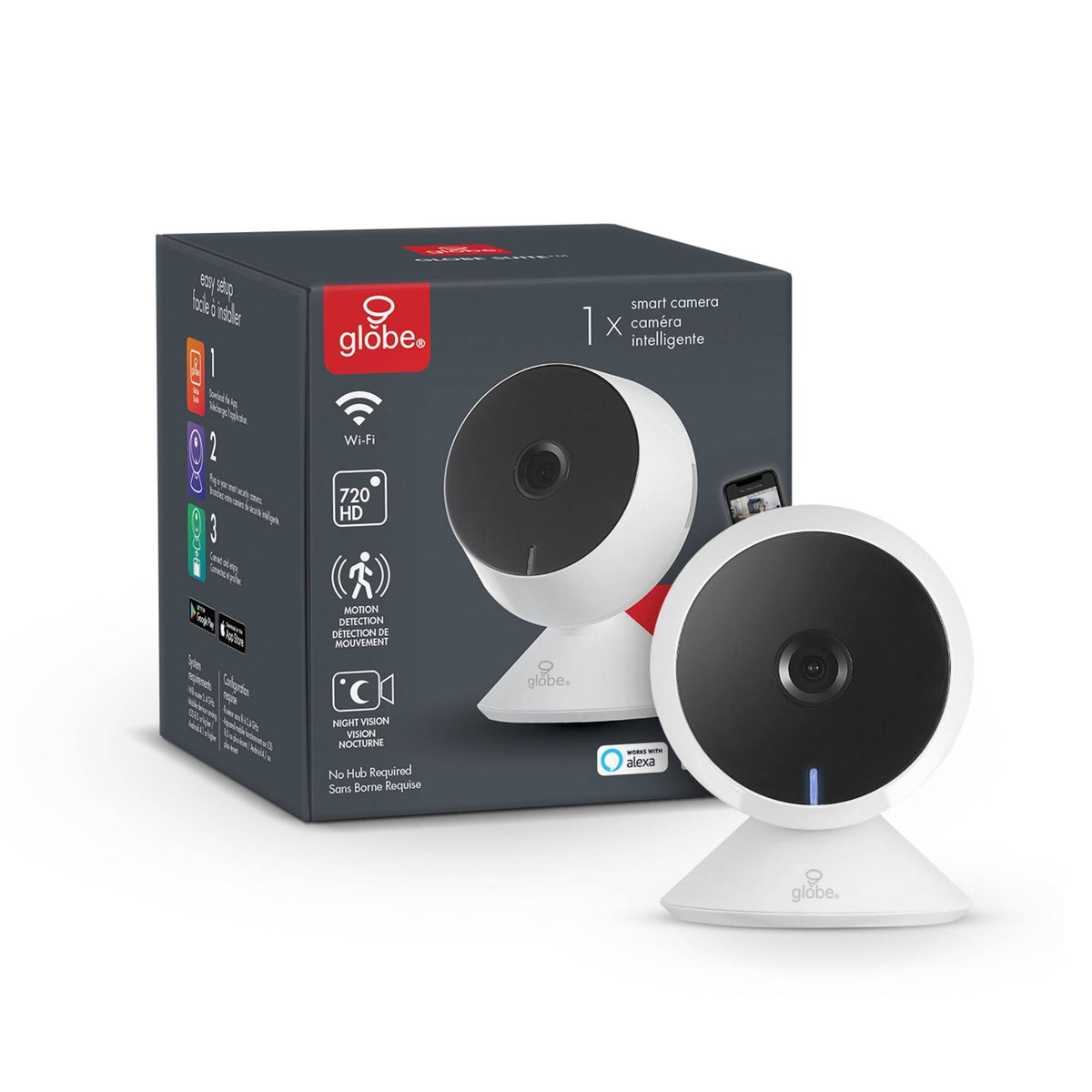 Wi-Fi Smart Indoor Security Camera 720p White Z16981